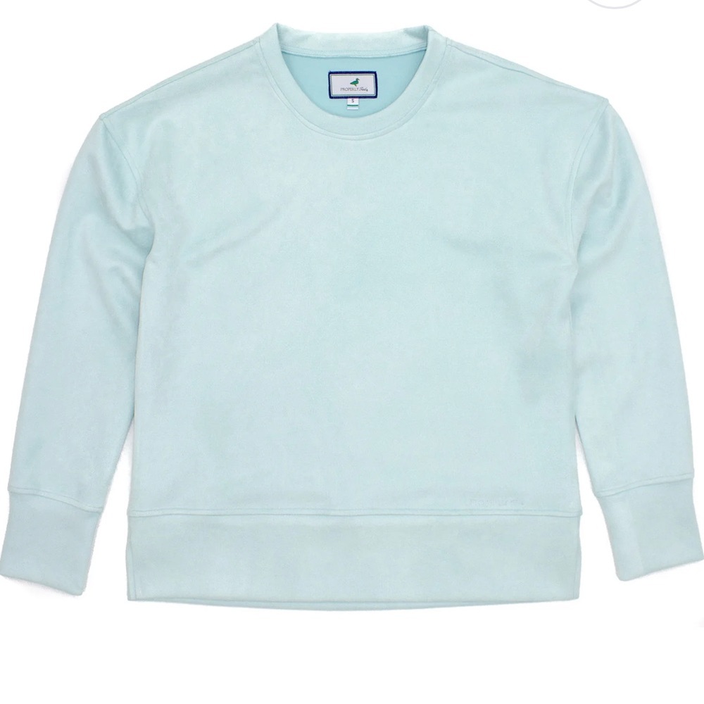 PROPERLY TIED Girls Keely Crew Seafoam Youth Small 8353
